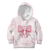 New Zealand Nurses RN Personalised Kid Hoodie Pink Stethoscope Coquette Bow Maori Motif