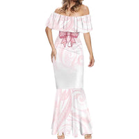 New Zealand Nurses RN Personalised Mermaid Dress Pink Stethoscope Coquette Bow Maori Motif