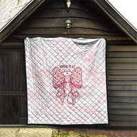 New Zealand Nurses RN Personalised Quilt Pink Stethoscope Coquette Bow Maori Motif
