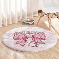 New Zealand Nurses RN Personalised Round Carpet Pink Stethoscope Coquette Bow Maori Motif
