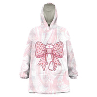 New Zealand Nurses RN Personalised Wearable Blanket Hoodie Pink Stethoscope Coquette Bow Maori Motif