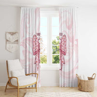 New Zealand Nurses RN Personalised Window Curtain Pink Stethoscope Coquette Bow Maori Motif
