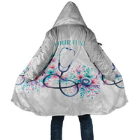 New Zealand Nurses RN Personalised Cloak Stethoscope Floral Maori Motif