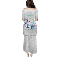 New Zealand Nurses RN Personalised Family Matching Puletasi and Hawaiian Shirt Stethoscope Floral Maori Motif LT9 - Polynesian Pride