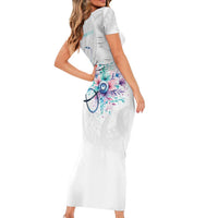 New Zealand Nurses RN Personalised Family Matching Short Sleeve Bodycon Dress and Hawaiian Shirt Stethoscope Floral Maori Motif LT9 - Polynesian Pride