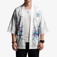 New Zealand Nurses RN Personalised Kimono Stethoscope Floral Maori Motif