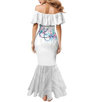New Zealand Nurses RN Personalised Mermaid Dress Stethoscope Floral Maori Motif