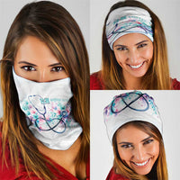 New Zealand Nurses RN Personalised Neck Gaiter Stethoscope Floral Maori Motif