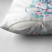 New Zealand Nurses RN Personalised Pillow Cover Stethoscope Floral Maori Motif