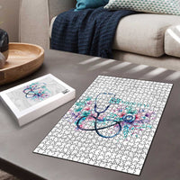 New Zealand Nurses RN Personalised Puzzle Stethoscope Floral Maori Motif