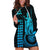 Custom Hawaii Hoodie Dress King Kamehameha - Aqua LT9 Aqua - Polynesian Pride