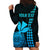 Custom Hawaii Hoodie Dress King Kamehameha - Aqua LT9 - Polynesian Pride