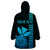 Custom Hawaii Wearable Blanket Hoodie King Kamehameha - Aqua LT9 - Polynesian Pride