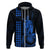 Custom Hawaii Hoodie King Kamehameha Blue LT9 Zip Hoodie Blue - Polynesian Pride