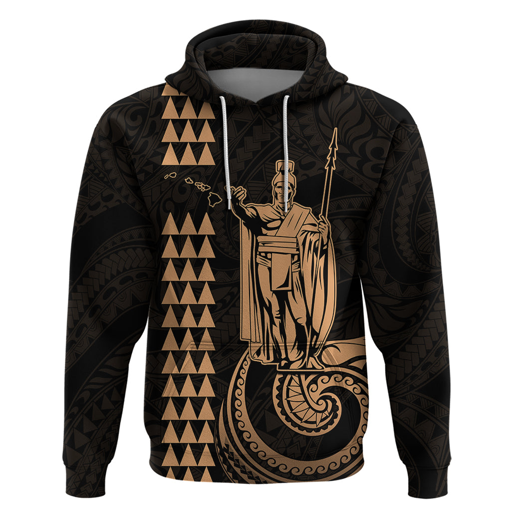 Custom Hawaii Hoodie King Kamehameha Nude LT9 Pullover Hoodie Nude - Polynesian Pride