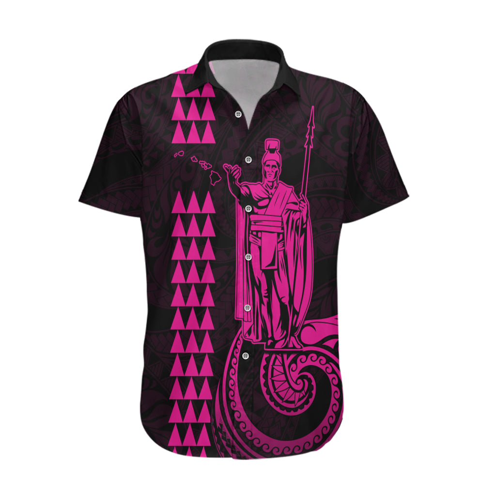 Custom Hawaii Hawaiian Shirt King Kamehameha - Pink LT9 Pink - Polynesian Pride