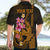 Custom Polynesian Hawaiian Shirt Hawaiian Warriors with Tribal Shark Tattoos - Gold LT9 - Polynesian Pride