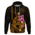 Custom Polynesian Hoodie Hawaiian Warriors with Tribal Shark Tattoos Gold LT9 Pullover Hoodie Gold - Polynesian Pride