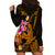 Custom Polynesian Hoodie Dress Hawaiian Warriors with Tribal Shark Tattoos - Gold LT9 - Polynesian Pride