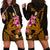 Custom Polynesian Hoodie Dress Hawaiian Warriors with Tribal Shark Tattoos - Gold LT9 - Polynesian Pride