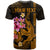 Custom Polynesian T Shirt Hawaiian Warriors with Tribal Shark Tattoos Gold LT9 - Polynesian Pride