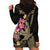 Custom Polynesian Hoodie Dress Hawaiian Warriors with Tribal Shark Tattoos - Nude LT9 - Polynesian Pride