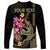 Custom Polynesian Long Sleeve Shirt Hawaiian Warriors with Tribal Shark Tattoos - Nude LT9 - Polynesian Pride