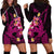 Custom Polynesian Hoodie Dress Hawaiian Warriors with Tribal Shark Tattoos - Pink LT9 - Polynesian Pride