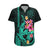 Custom Polynesian Hawaiian Shirt Hawaiian Warriors with Tribal Shark Tattoos - Turquoise LT9 Turquoise - Polynesian Pride