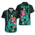 Custom Polynesian Hawaiian Shirt Hawaiian Warriors with Tribal Shark Tattoos - Turquoise LT9 - Polynesian Pride