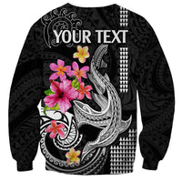 Custom Polynesian Sweatshirt Hawaiian Warriors with Tribal Shark Tattoos - White LT9 - Polynesian Pride