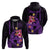 Custom Polynesian Hoodie Hawaiian Warriors with Tribal Shark Tattoos Purple LT9 - Polynesian Pride