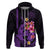 Custom Polynesian Hoodie Hawaiian Warriors with Tribal Shark Tattoos Purple LT9 Zip Hoodie Purple - Polynesian Pride