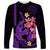 Custom Polynesian Long Sleeve Shirt Hawaiian Warriors with Tribal Shark Tattoos - Purple LT9 Unisex Purple - Polynesian Pride