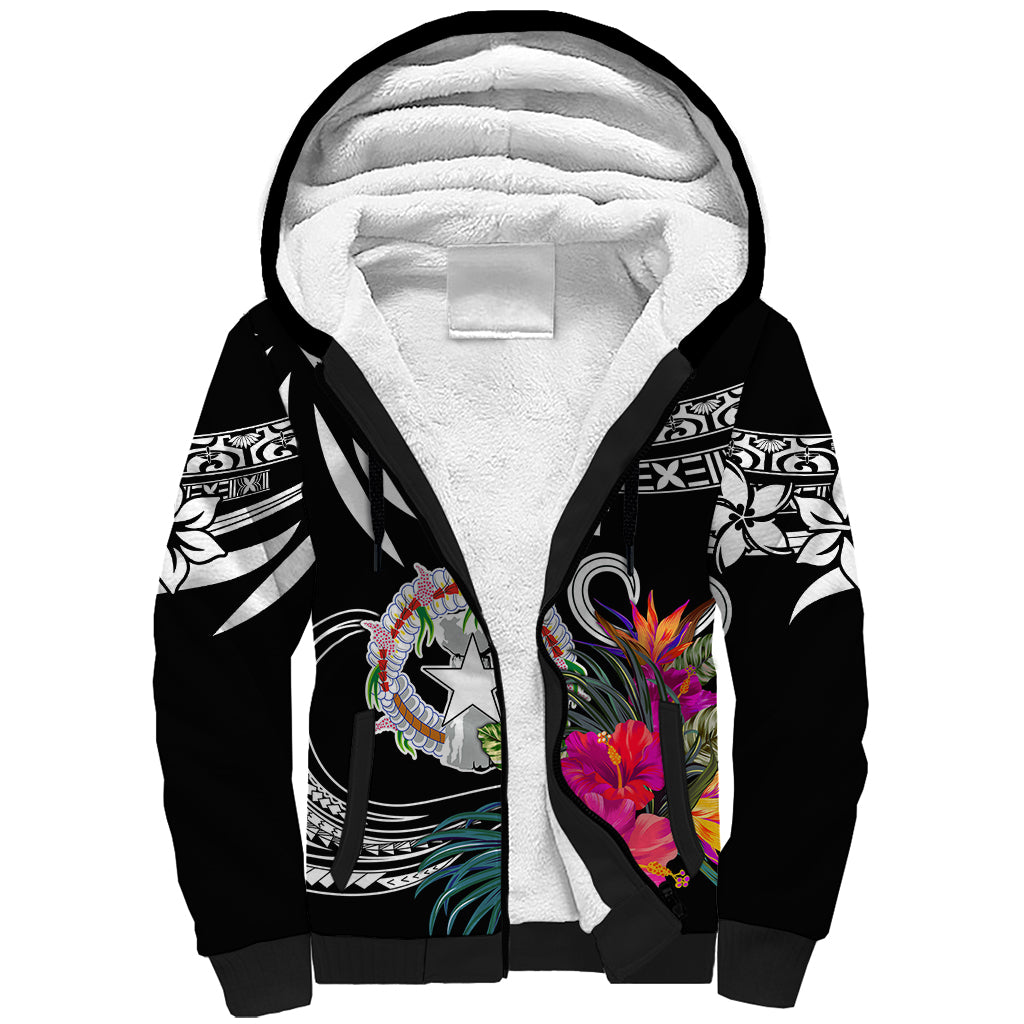 Custom Northern Mariana Islands Sherpa Hoodie Happy Independence Day LT9 Unisex White - Polynesian Pride