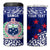 Personalised Samoa Coat Of Arms 4 in 1 Can Cooler Tumbler With Polynesian Pattern Version