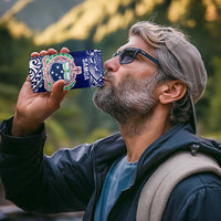 Personalised Samoa Coat Of Arms 4 in 1 Can Cooler Tumbler With Polynesian Pattern Version