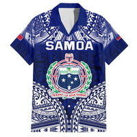 Personalised Samoa Coat Of Arms Family Matching Puletasi and Hawaiian Shirt With Polynesian Pattern Version