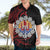 Tahitian Coat Of Arm and Tiare Flower Hawaiian Shirt Polynesian Tribal Tattoo