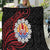 Tahitian Coat Of Arm and Tiare Flower Quilt Polynesian Tribal Tattoo