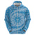 Tahitian Tiare Flower Hoodie Blue Polynesian Pattern