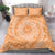 Tahitian Tiare Flower Bedding Set Gold Polynesian Pattern