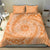 Tahitian Tiare Flower Bedding Set Gold Polynesian Pattern