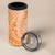 Tahitian Tiare Flower 4 in 1 Can Cooler Tumbler Gold Polynesian Pattern