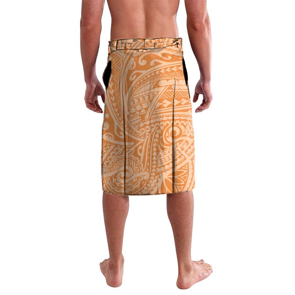 Tahitian Tiare Flower Lavalava Gold Polynesian Pattern
