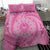 Tahitian Tiare Flower Bedding Set Pink Polynesian Pattern