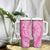 Tahitian Tiare Flower Tumbler With Handle Pink Polynesian Pattern