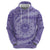 Tahitian Tiare Flower Hoodie Violet Polynesian Pattern