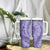 Tahitian Tiare Flower Tumbler With Handle Violet Polynesian Pattern