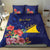 Personalised Tokelau Tropical Hibiscus Bedding Set With Polynesian Plumeria Tattoo